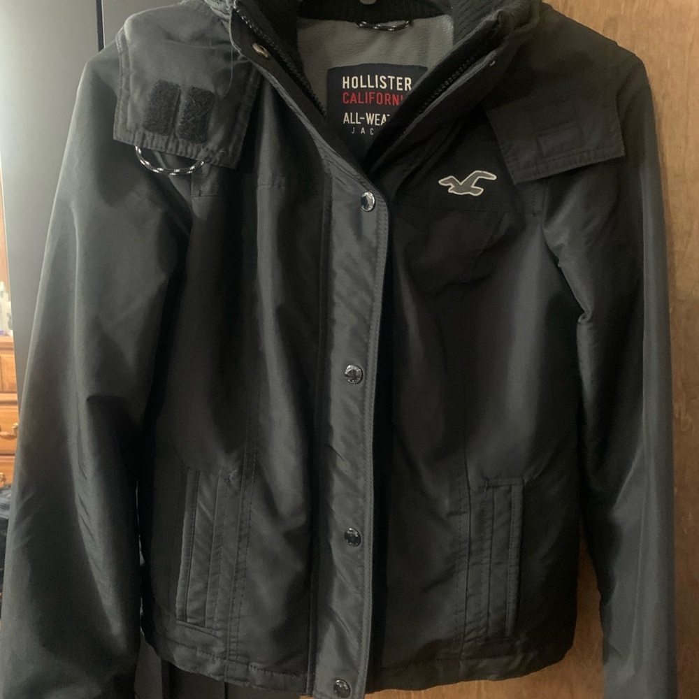 Hollister Black All-Weather Raincoat READ - DISCLOSED FLAWS with photos - Picture 6 of 14